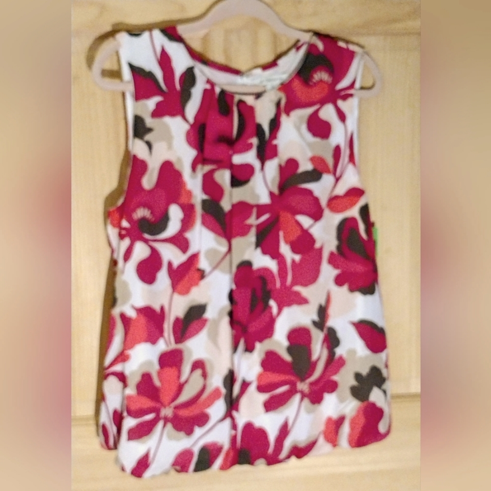Liz Claiborne XL flower sleeveless blouse